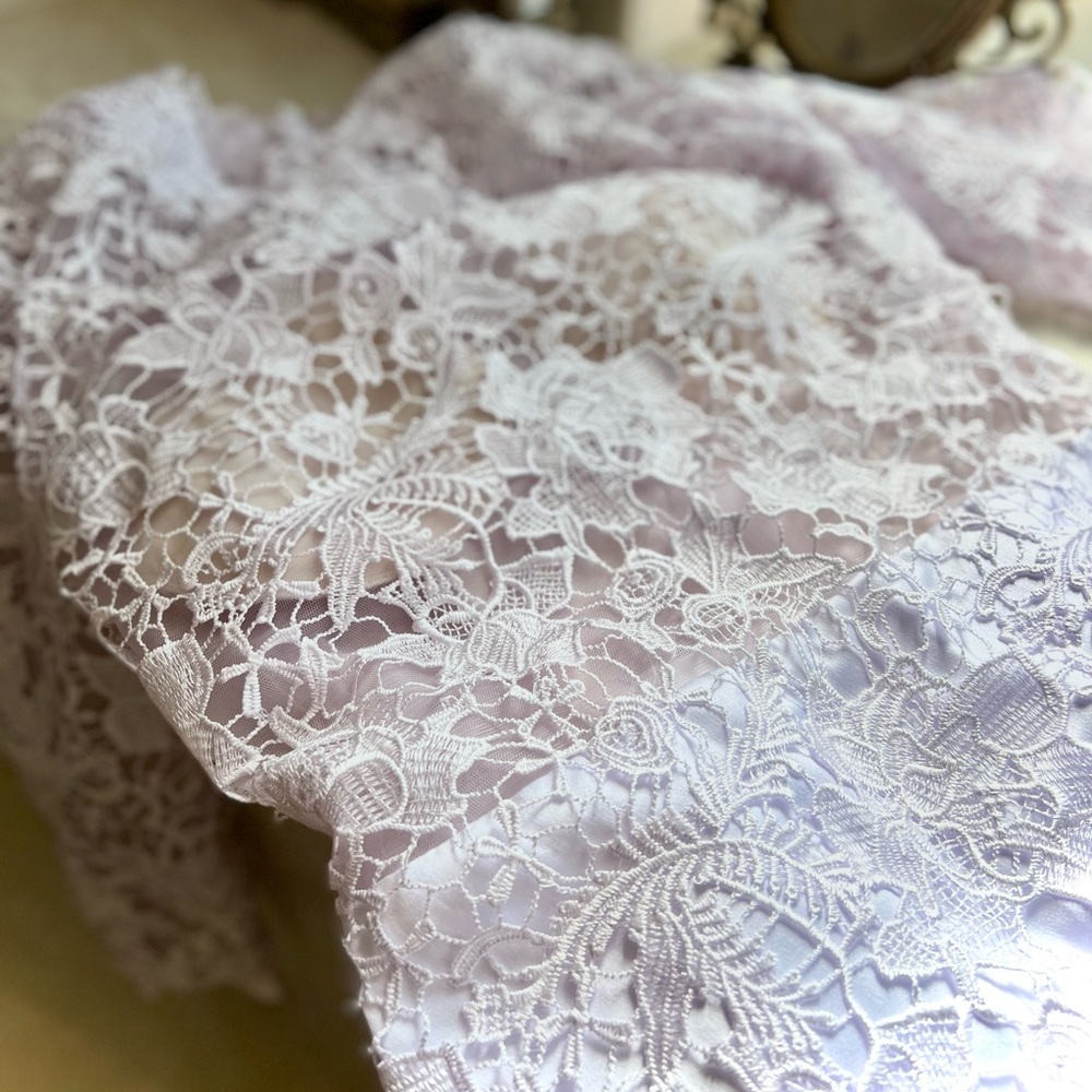 LALA MIRA - White Lace Mini Dress - Picture 5 of 5